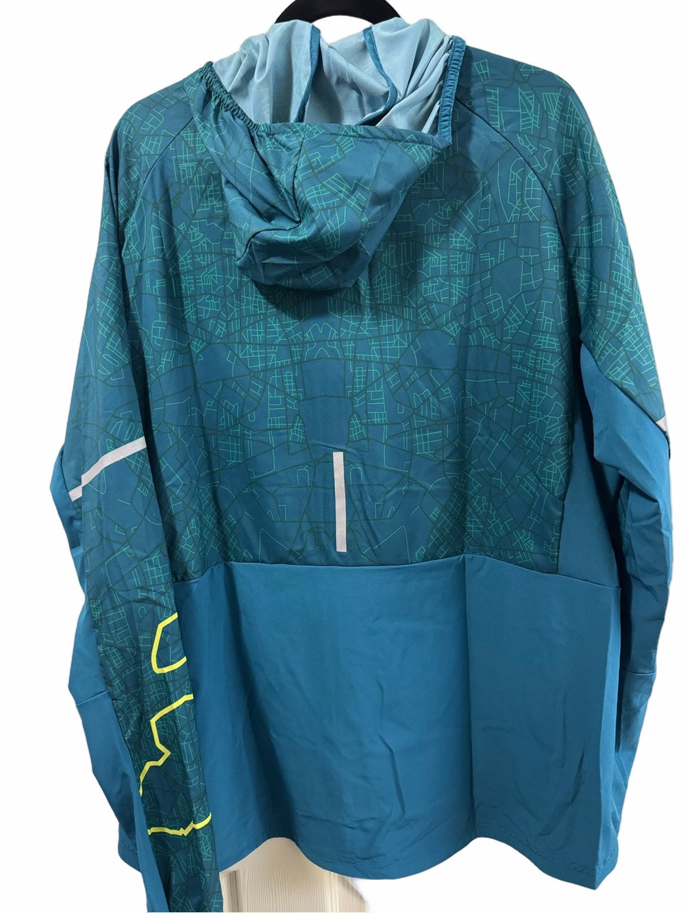 2018 Berlin Marathon Adidas Blue Geometric Hooded Jacket - Picture 4 of 4